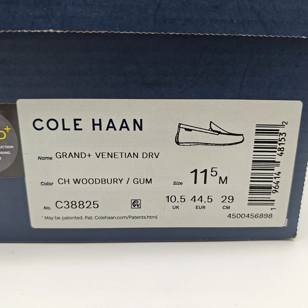 Cole Haan Grand+ Venetian Driving Loafers Mens 11.5 M Woodbury Gum C38825
